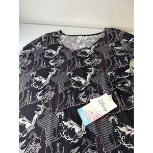 Disney LuLaRoe Maleficent Villain Shirt Size Med. New Touch Of Evil Spooky Bird
